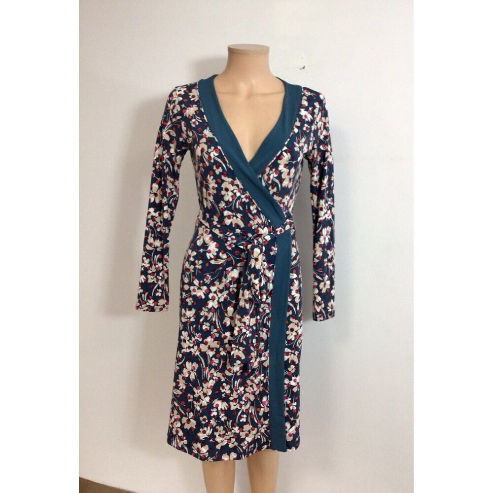 Banana Republic Floral Wrap Dress Womens XS